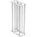 V-Part Bekerinzet - voor afvalbak Carro 55 l - half inzetstuk - B 135 x D 279 x H 541 mm - aluminium zilver