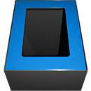 V-Part Couvercle pour système modulaire de tri des déchets 60 L, acier peint époxy, L 255 x P 330 x H 20 mm, bleu