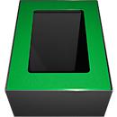 V-Part Couvercle pour système modulaire de tri des déchets 60 L, acier peint époxy, L 255 x P 330 x H 20 mm, vert