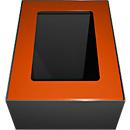 V-Part deksel voor modulair afvalscheidingssysteem 60 L, staal met poedercoating, B 255 x D 330 x H 20 mm, oranje