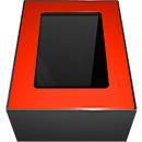V-Part deksel voor modulair afvalscheidingssysteem 60 L, staal met poedercoating, B 255 x D 330 x H 20 mm, rood