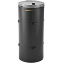 VAR Abfallbehälter 120 L, Kompakt-Doppeltür, 180° versetzt, beschichtet, silber