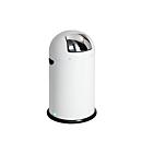 VAR Abfallsammler, 40 L, Stahl-Inneneimer, Metallgriff, weiß