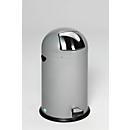 VAR afvalzakstandaard, 40 l, met voetpedaal, zilver