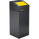 VAR Collecteur de déchets WSG 55 E, 55 L, tôle d'acier galvanisée, peinte époxy, fermeture automatique, jaune