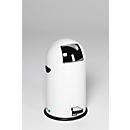 VAR Müllsackständer, 22 l, mit Fußpedal, Metallgriff, Stahleinsatz, weiß