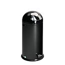 VAR Müllsackständer, 55 l, Metallgriff, Stahl-Inneneimer, mit Fußpedal, schwarz