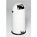 VAR Müllsackständer, 55 l, mit Fußpedal, Metallgriff, weiß