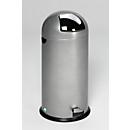 VAR Müllsackständer, 55 l, mit Fußpedal, silber, 8,6 kg, Metallgriff, Inneneimer Stahl