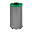 VAR Poubelle de tri WSG 70, 70 l, poignée en aluminium, 8 kg, sur pied, vert émeraude RAL 6001
