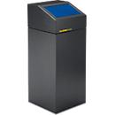 VAR Wertstoffsammelgerät WSG 55 E, 55 L, verzinktes Stahlblech, pulverbeschichtet, selbstschließend, blau
