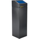 VAR Wertstoffsammelgerät WSG 85 E, 85 L, verzinktes Stahlblech, pulverbeschichtet, selbstschließend, blau