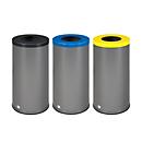 VAR WSG 70 afvalzakstandaard, 3-voudig sorteren, totaal volume 210 l, aluminium handvat, 22 kg