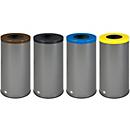 VAR WSG 70 afvalzakstandaard, sorteren in 4 richtingen, totale inhoud 280 l, aluminium handvat, 29 kg