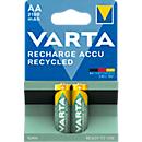 VARTA Akku Recycled Blister 2, wiederaufladbar, 2100mAh, AA, 2 Stück