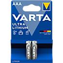 VARTA batterij PROFESSIONAL LITHIUM, Micro AAA, 1,5 V, 2 stuks