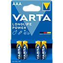 VARTA batterijen Longlife Power, spanning 1,5 V, extra lange levensduur, Micro AAA, 4 stuks