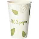 Vasos desechables Papstar Pure Zero, 0,3 l, Ø 80 x H 117 mm, 100% biodegradables y de cartón certificado FSC®, color crema, 50 unidades