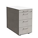 Vast ladeblok SOLUS PLAY, 1 materiaallade, 3 schuifladen, diepte 800 mm, met handgreep, ceramic grey