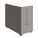 Vast ladeblok SOLUS PLAY, met uittrekcompartiment, aanbouw links, diepte 400 mm, ceramic grey