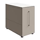 Vast ladeblok SOLUS PLAY, met uittrekcompartiment, aanbouw links, diepte 400 mm, stone grey