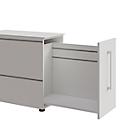 Vast ladeblok SOLUS PLAY, met uittrekcompartiment, aanbouw links, diepte 400 mm, wit