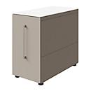 Vast ladeblok SOLUS PLAY, met uittrekcompartiment, aanbouw rechts, diepte 400 mm, stone grey