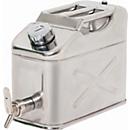 Veiligheidscontainer, roestvrij staal 1.4301 gepolijst, 10 l, B 170 x D 445 x H 280 mm, schroefstop, ontluchtingsventiel