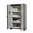 Veiligheidskast type 30 asecos Q-CLASSIC-30, scharnierende deuren, front asecos zilver, B 1164 x D 620 x H 1947 mm