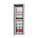 Veiligheidskast type 90 asecos S-CLASSIC-90, scharnierende deur met deurstop, links scharnier, front lichtgrijs, B 596 x D 616 x H 1968 mm