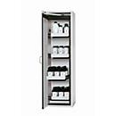 Veiligheidskast type 90 asecos S-CLASSIC-90, scharnierende deur met deurstop, links scharnier, front lichtgrijs, B 596 x D 616 x H 1968 mm