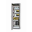 Veiligheidskast type 90 asecos S-CLASSIC-90, scharnierende deur met deurstop, links scharnier, front lichtgrijs, B 596 x D 616 x H 1968 mm