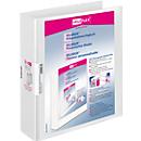 VELOFLEX ring binder VELODUR, A4, 4-ring mechanism, spine width 60 mm, white
