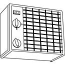 Ventilador de aquecedor industrial CATm 3 j- w para contentor isolado do tanque SAFE, 3kW, IP 44, +5&deg; a +30&deg;C