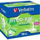 Verbatim&reg; CD- RW, 10 x Jewelcase