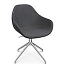 Vergaderstoel Topstar Sitness Life 2.0, draaibaar/zitting in hoogte verstelbaar, armleuningen, B 450 x D 390 x H 440-470 mm, 4-poots onderstel, mat aluminium &amp; stof, anthr.