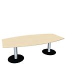 Vergadertafel, 2400 mm breed, tonvormig