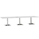 Vergadertafel Quandos 3-delig, incl. netbox, B 3500 x D 1000 mm, wit