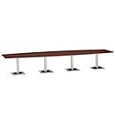 Vergadertafel Quandos bootvorm, 4-delig, B 4500 x D 1200 mm, esdoorn Brazil