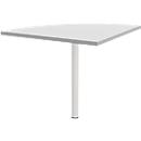 Verkettungsplatte 90° BARI, Stützfuß, Form B, B 800 x T 800 x H 680-820 mm, hellgrau