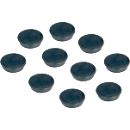 Vermogensmagneten Franken, rond, tot 2,5 kg, speciale coating, Ø 38 mm, kunststof, zwart, 10 stuks