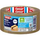 Verpakkingstape tesapack® Ultra Strong 58297, extra sterke hechtkracht, voor pakketten tot 30 kg, scheurvast, UV-bestendig, 90 % PCR-PET, bruin, L 66 m x B 50 mm