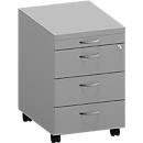 Verrijdbaar ladeblok ARLON-OFFICE, B 420 x D 560 x H 585 mm, lichtgrijs