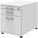 Verrijdbaar ladeblok BARI, hangmappenlade, materiaallade, 1 schuiflade, B 432 x D 577 x H 538 mm wit