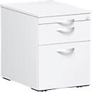 Verrijdbaar ladeblok PALENQUE, 1 schuiflade, hangmappenlade, B 430 x D 600 x H 566 mm, wit