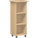 Verrijdbaar ladeblok PALENQUE, 3 ordnerhoogten, B 450 x D 500 x H 1104 mm beuken