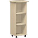 Verrijdbaar ladeblok PALENQUE, 3 ordnerhoogten, B 450 x D 500 x H 1104 mm esdoorn
