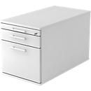 Verrijdbaar ladeblok ULM, 1 materiaallade, 1 schuiflade, hangmappenlade, B 428 x D 800 x H 512 mm, lichtgrijs