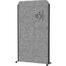 Verrijdbaar wandsysteem MAULcocoon Akustik, B 1000 x H 1800 mm, donkergrijs oppervlak, antraciet