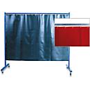 Verrijdbare beschermwand voor lassers, met gordijn, 1- dlg.